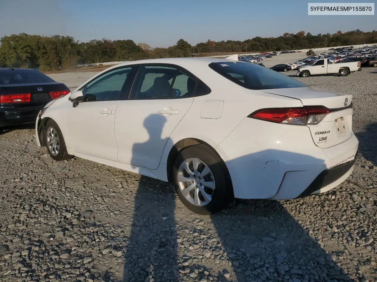 5YFEPMAE5MP155870 2021 Toyota Corolla Le