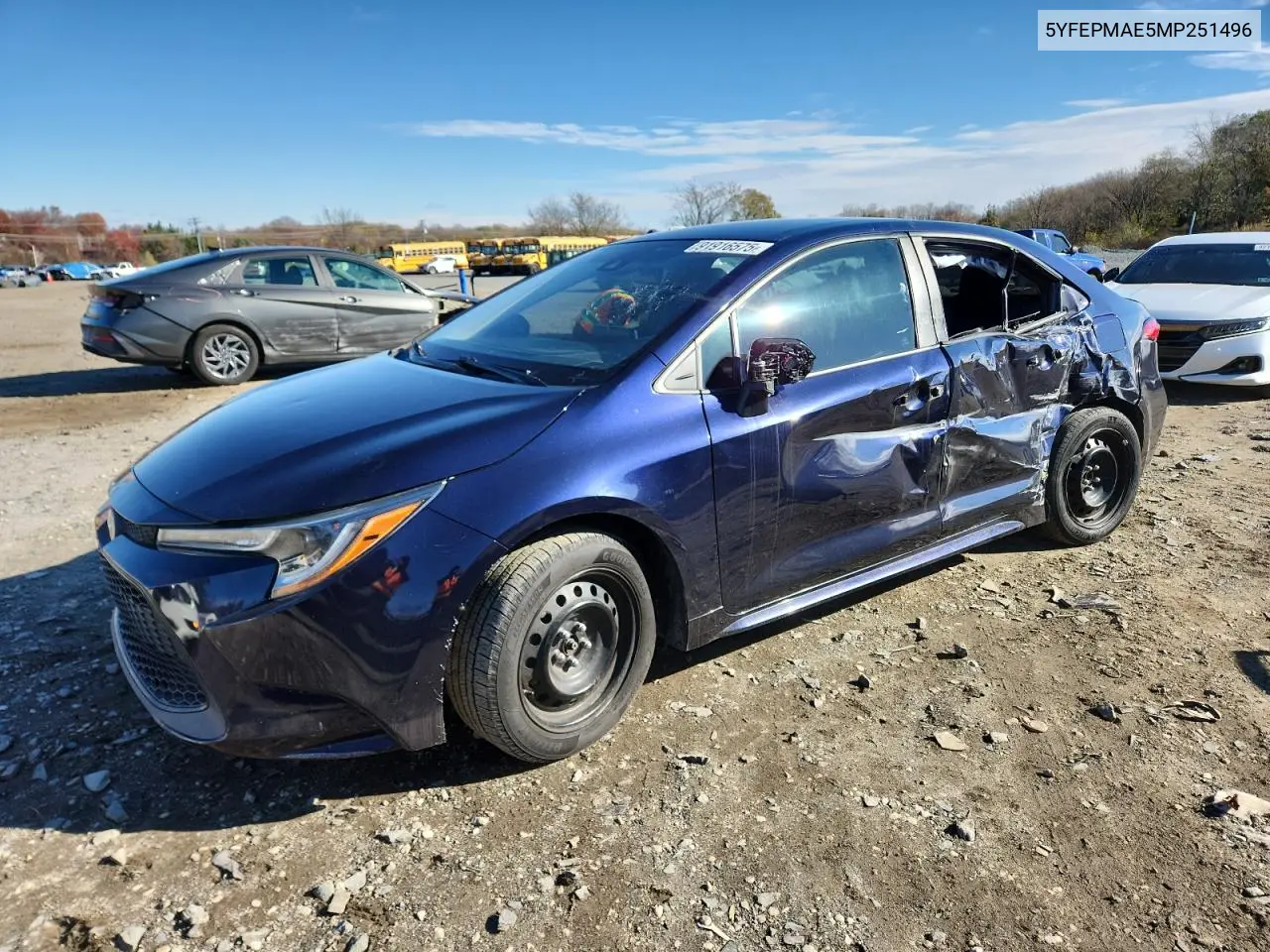 5YFEPMAE5MP251496 2021 Toyota Corolla Le