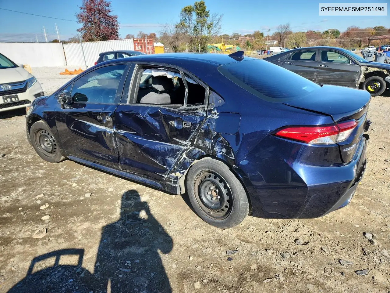 5YFEPMAE5MP251496 2021 Toyota Corolla Le
