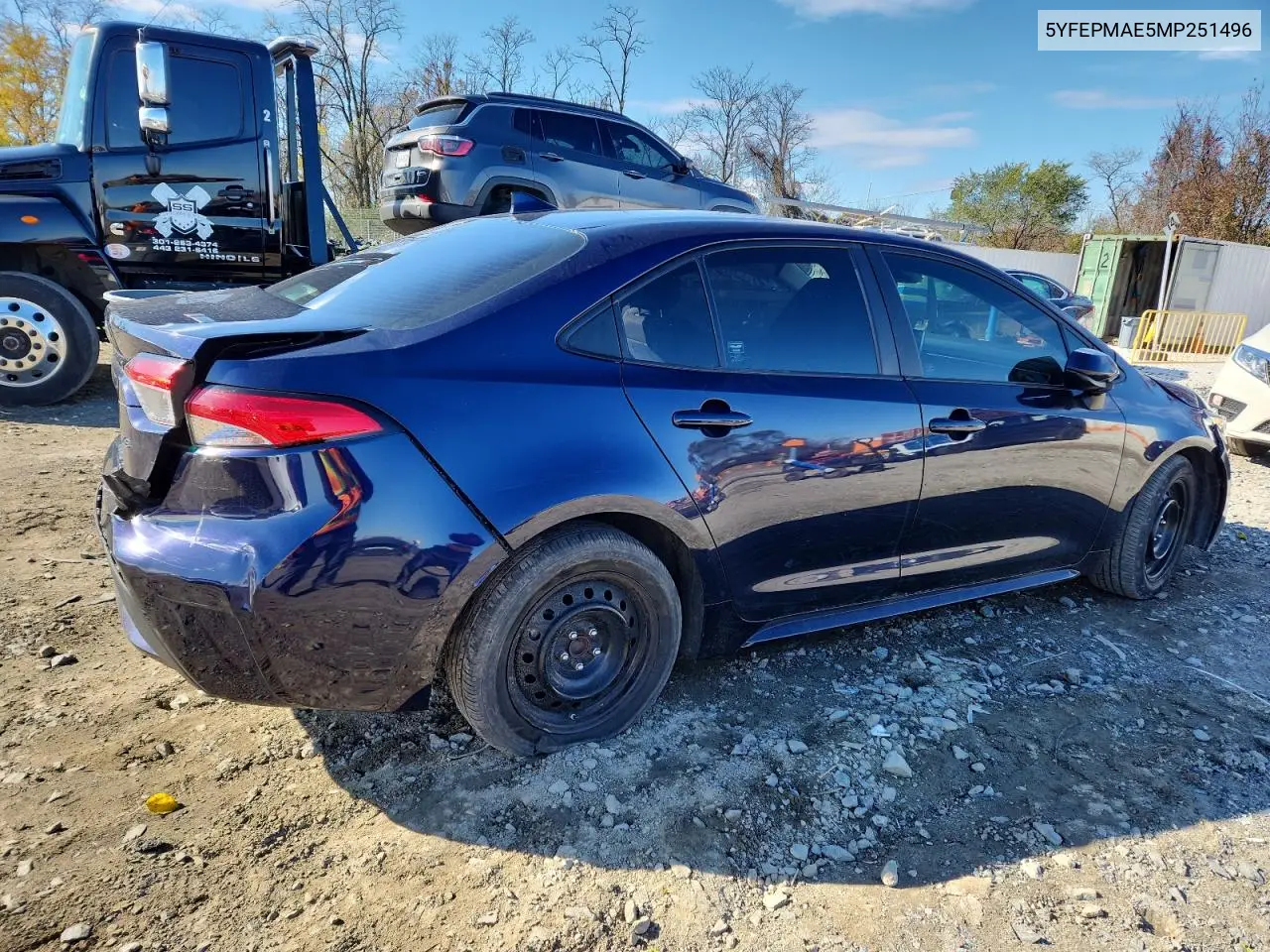 5YFEPMAE5MP251496 2021 Toyota Corolla Le