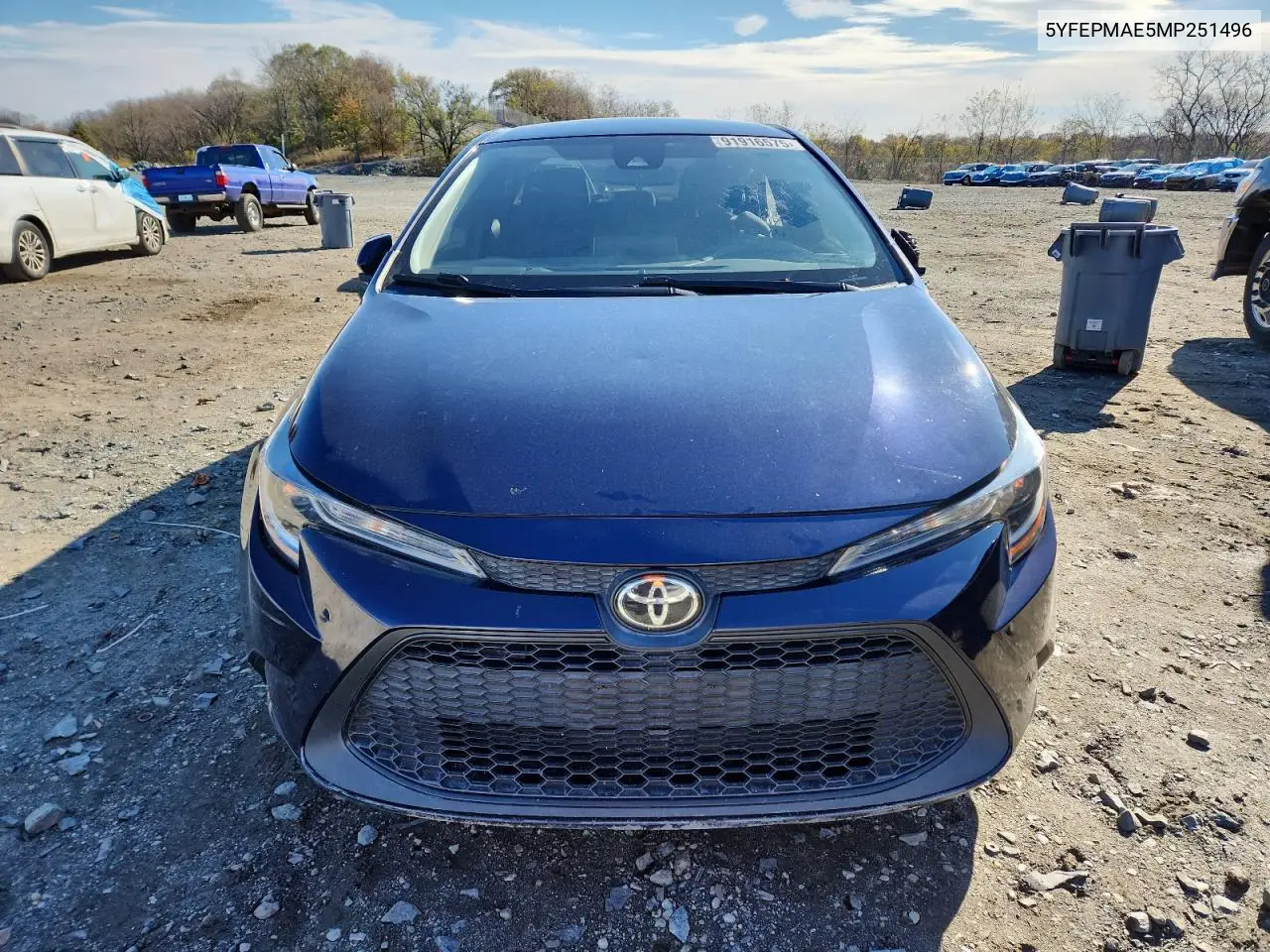 5YFEPMAE5MP251496 2021 Toyota Corolla Le