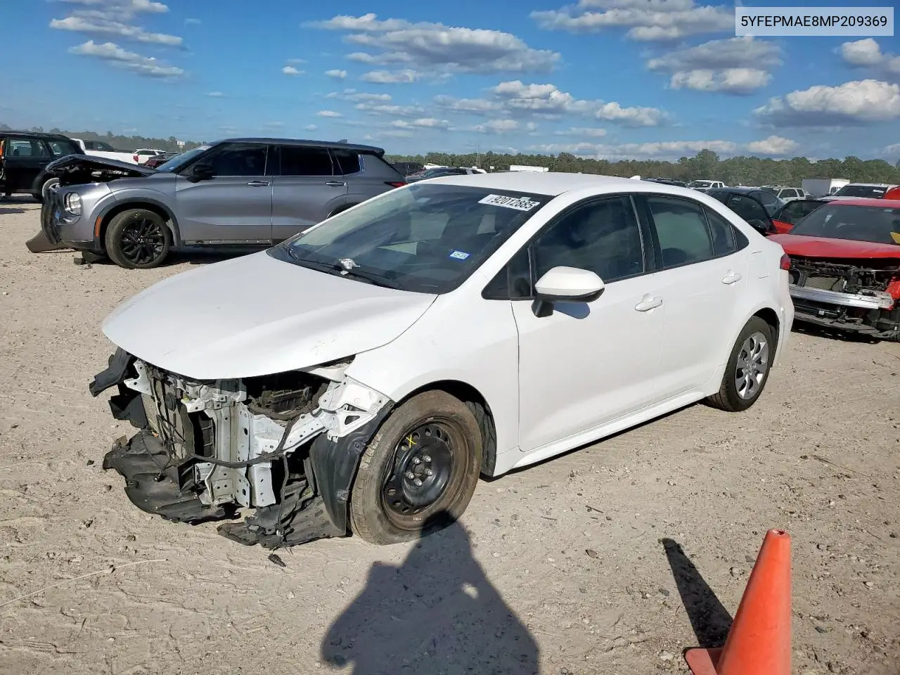 5YFEPMAE8MP209369 2021 Toyota Corolla Le