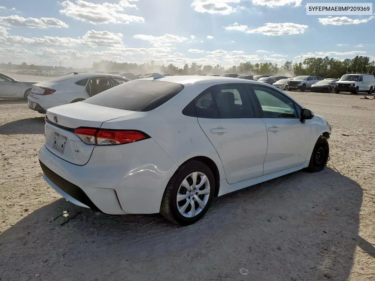 5YFEPMAE8MP209369 2021 Toyota Corolla Le