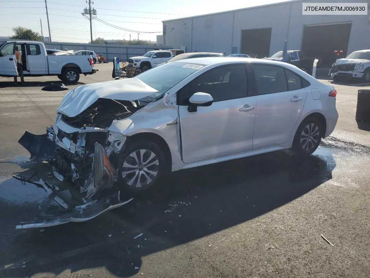 JTDEAMDE7MJ006930 2021 Toyota Corolla Le