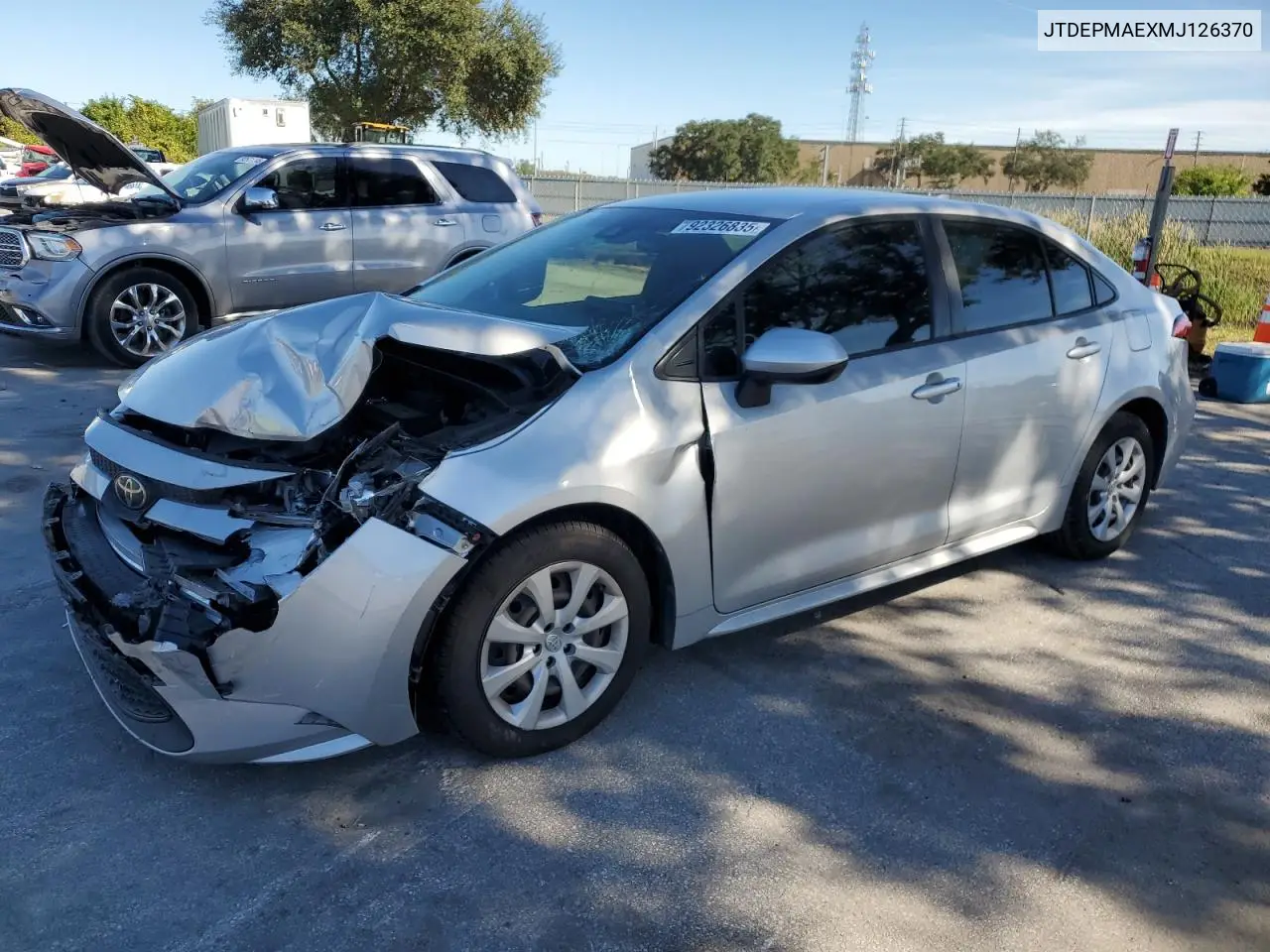 JTDEPMAEXMJ126370 2021 Toyota Corolla Le