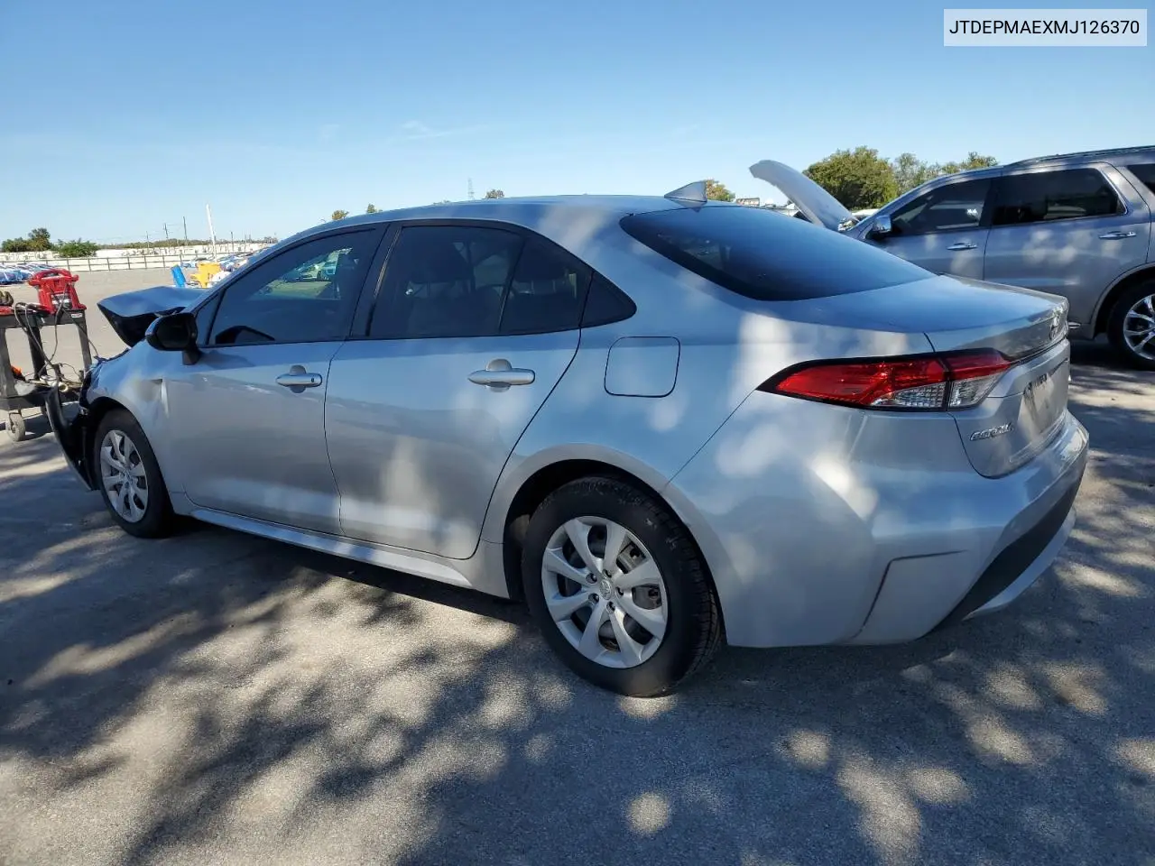 JTDEPMAEXMJ126370 2021 Toyota Corolla Le