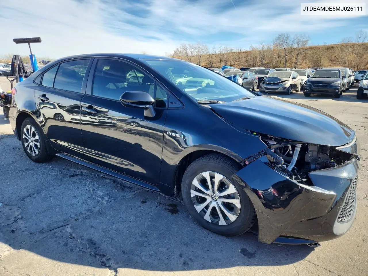 JTDEAMDE5MJ026111 2021 Toyota Corolla Le