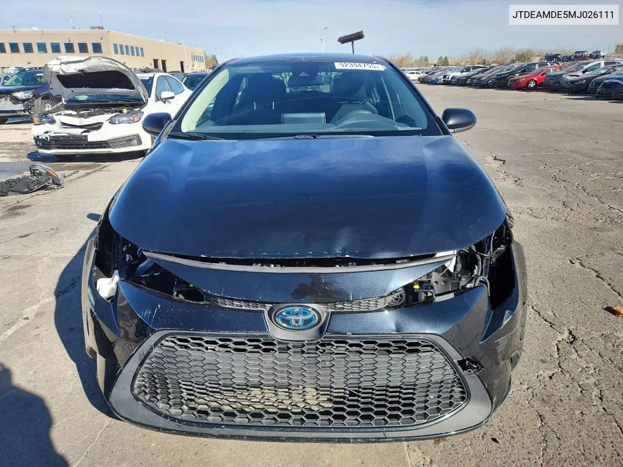 JTDEAMDE5MJ026111 2021 Toyota Corolla Le