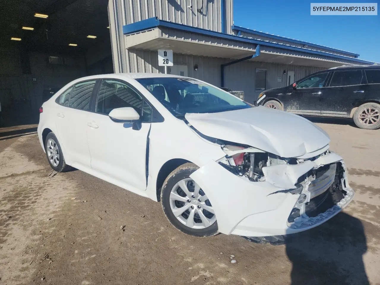 5YFEPMAE2MP215135 2021 Toyota Corolla Le