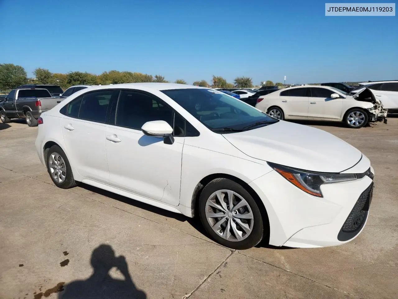 JTDEPMAE0MJ119203 2021 Toyota Corolla Le