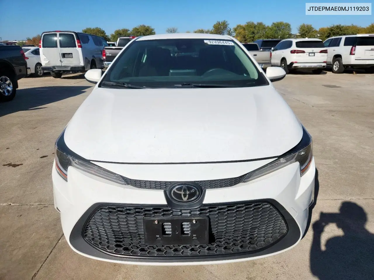 JTDEPMAE0MJ119203 2021 Toyota Corolla Le