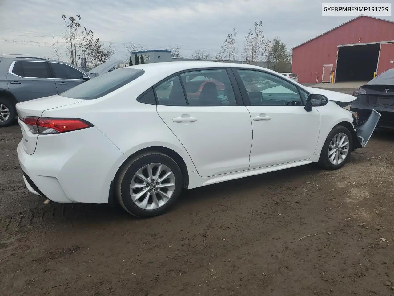 5YFBPMBE9MP191739 2021 Toyota Corolla Le