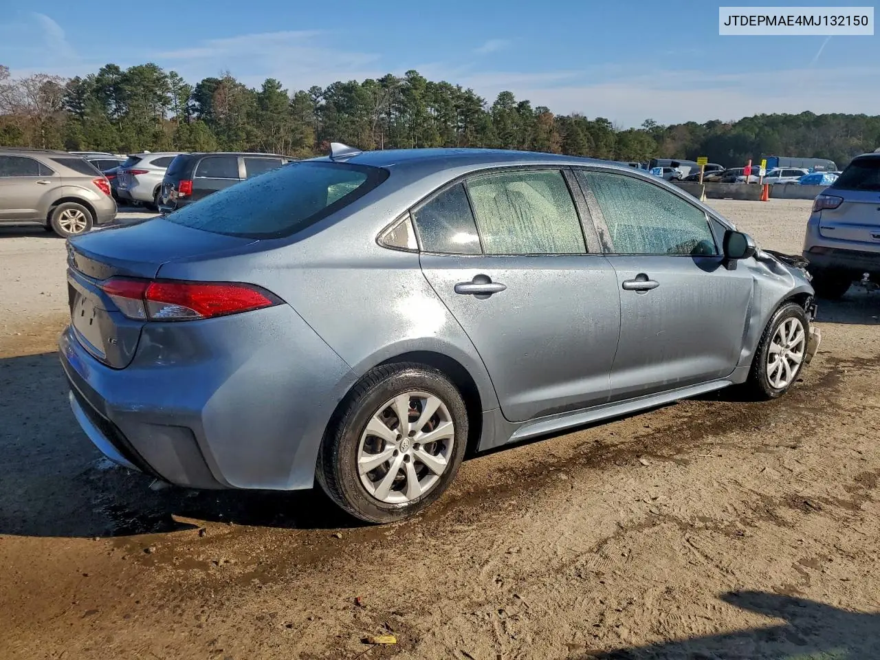JTDEPMAE4MJ132150 2021 Toyota Corolla Le
