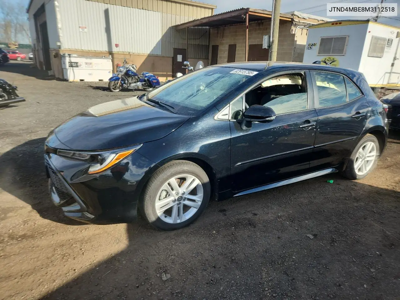 JTND4MBE8M3112518 2021 Toyota Corolla Se
