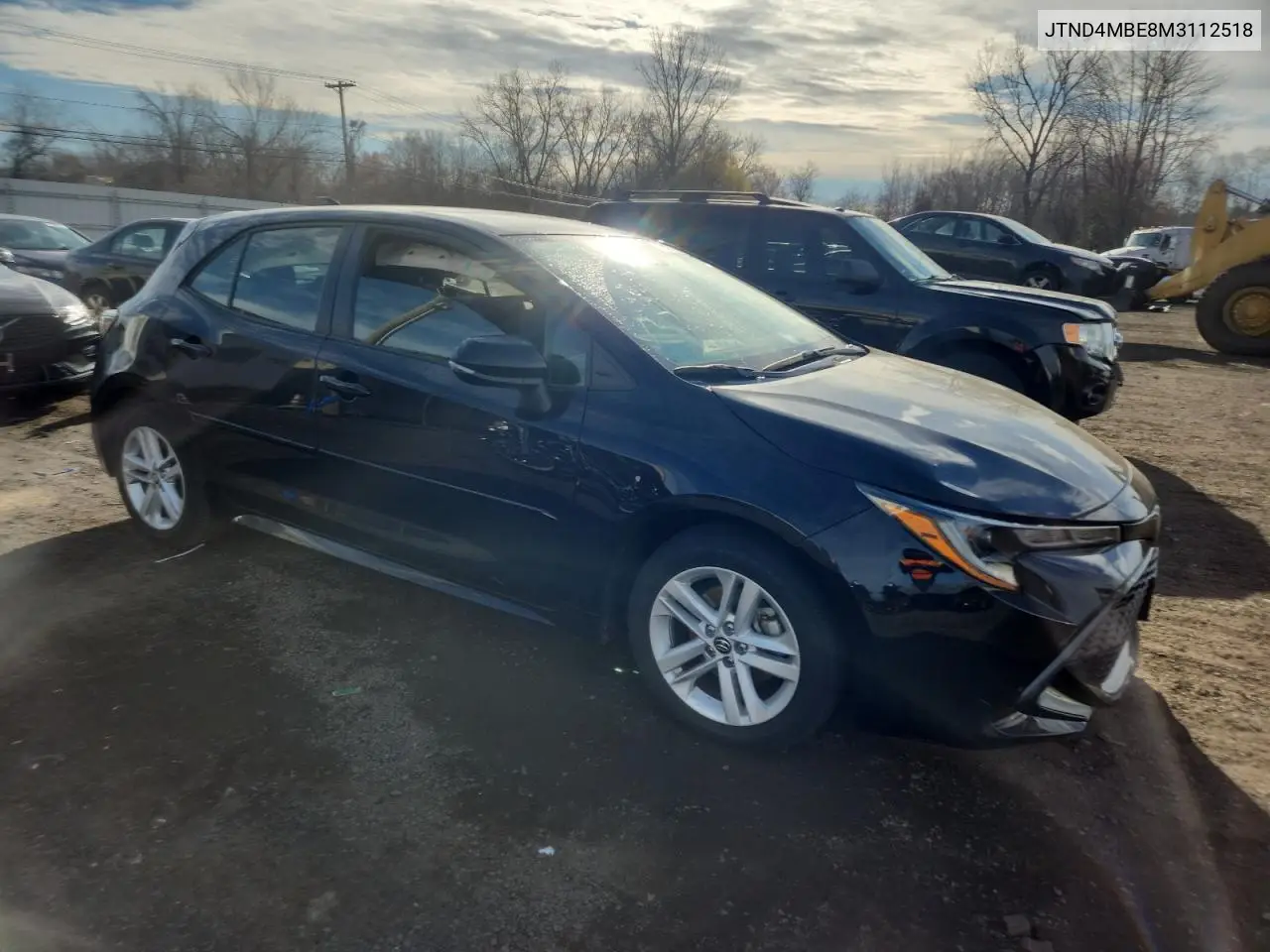 JTND4MBE8M3112518 2021 Toyota Corolla Se