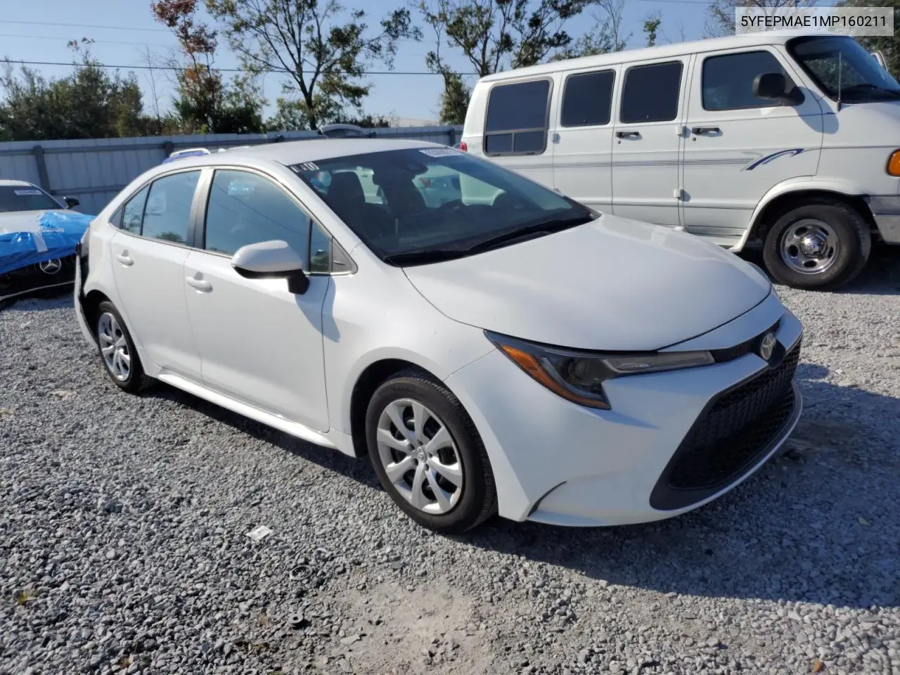 5YFEPMAE1MP160211 2021 Toyota Corolla Le