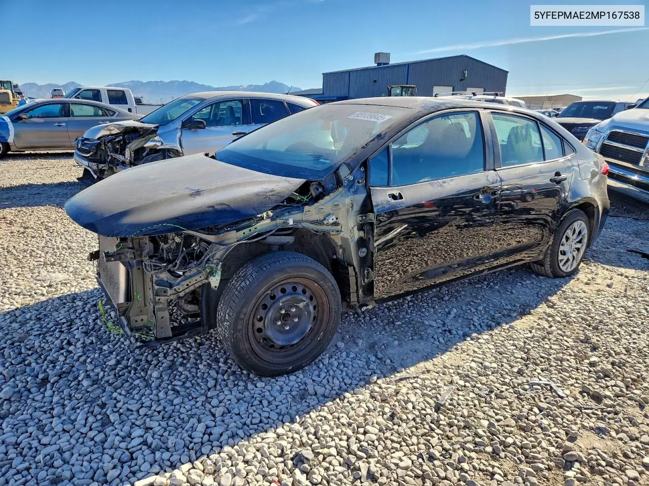 5YFEPMAE2MP167538 2021 Toyota Corolla Le
