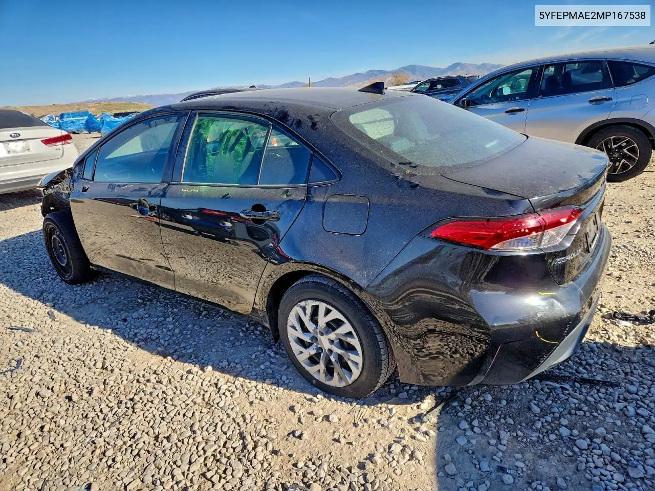 5YFEPMAE2MP167538 2021 Toyota Corolla Le