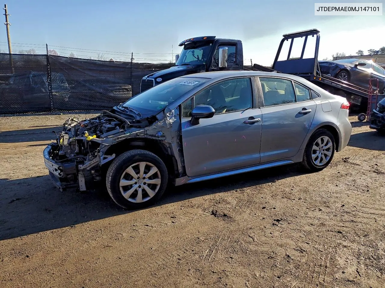 JTDEPMAE0MJ147101 2021 Toyota Corolla Le