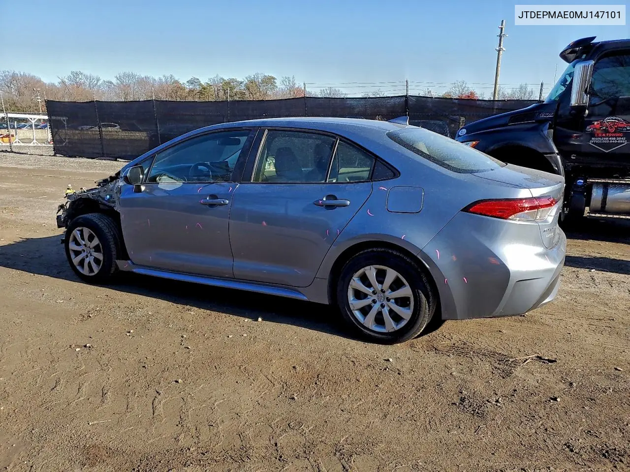 JTDEPMAE0MJ147101 2021 Toyota Corolla Le