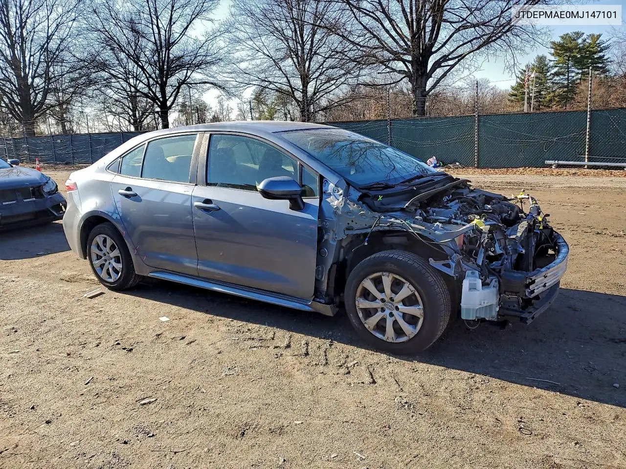 JTDEPMAE0MJ147101 2021 Toyota Corolla Le