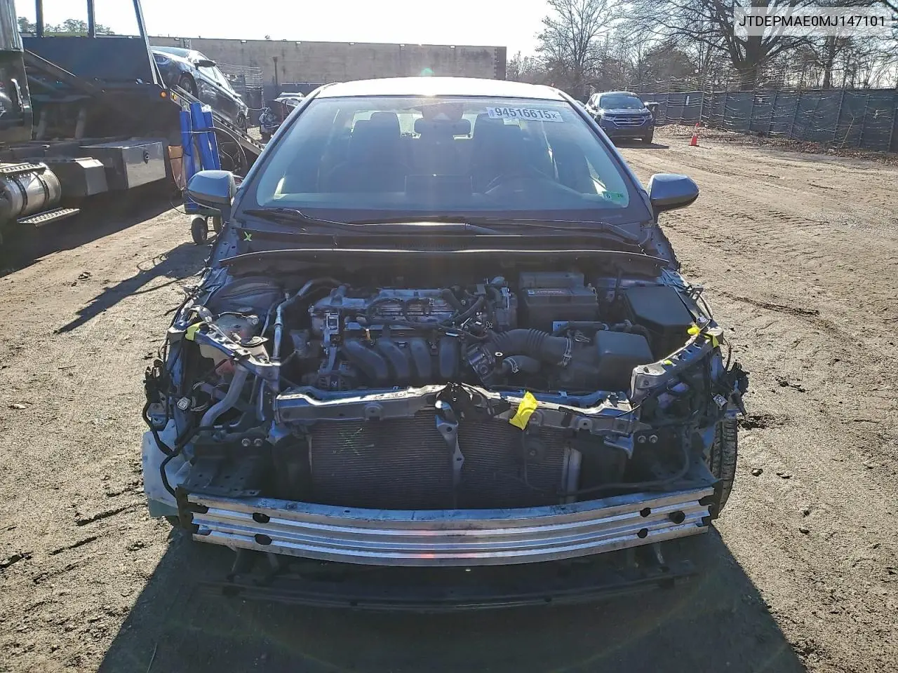 JTDEPMAE0MJ147101 2021 Toyota Corolla Le