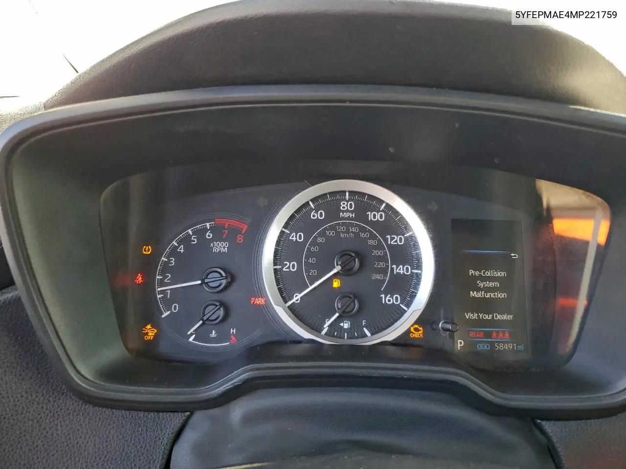 5YFEPMAE4MP221759 2021 Toyota Corolla Le