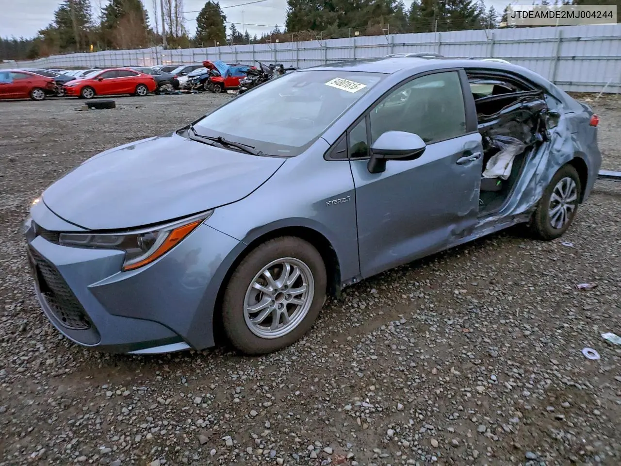 JTDEAMDE2MJ004244 2021 Toyota Corolla Le