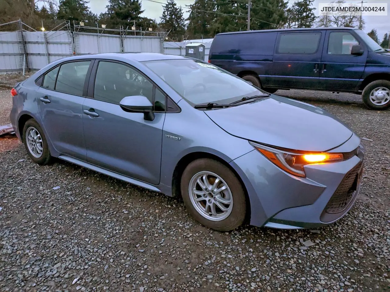 JTDEAMDE2MJ004244 2021 Toyota Corolla Le