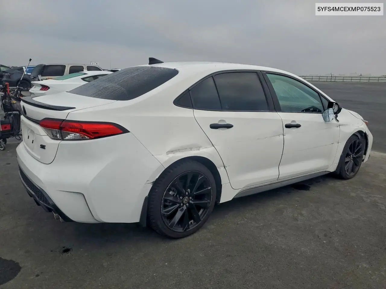 5YFS4MCEXMP075523 2021 Toyota Corolla Se