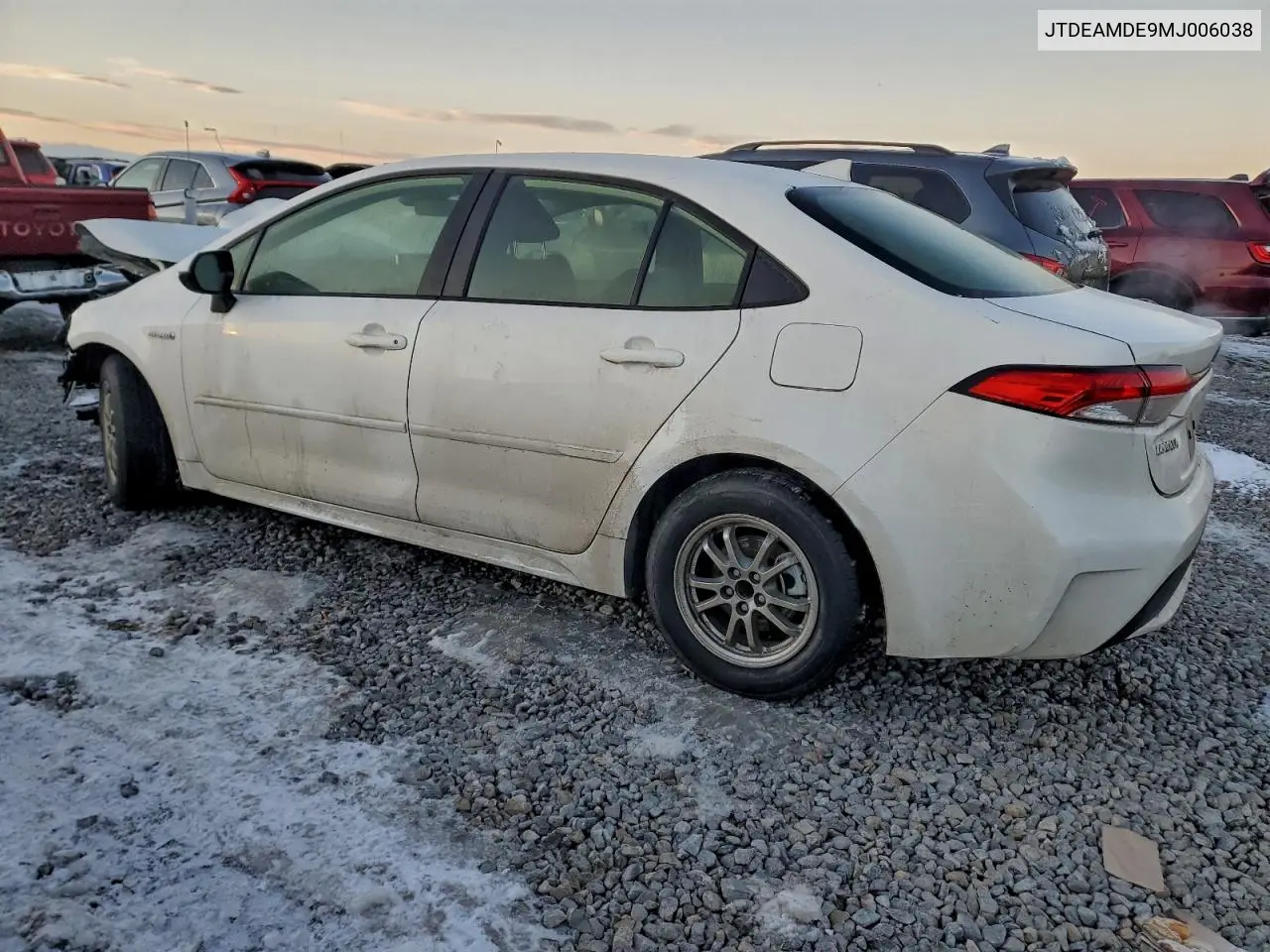 JTDEAMDE9MJ006038 2021 Toyota Corolla Le