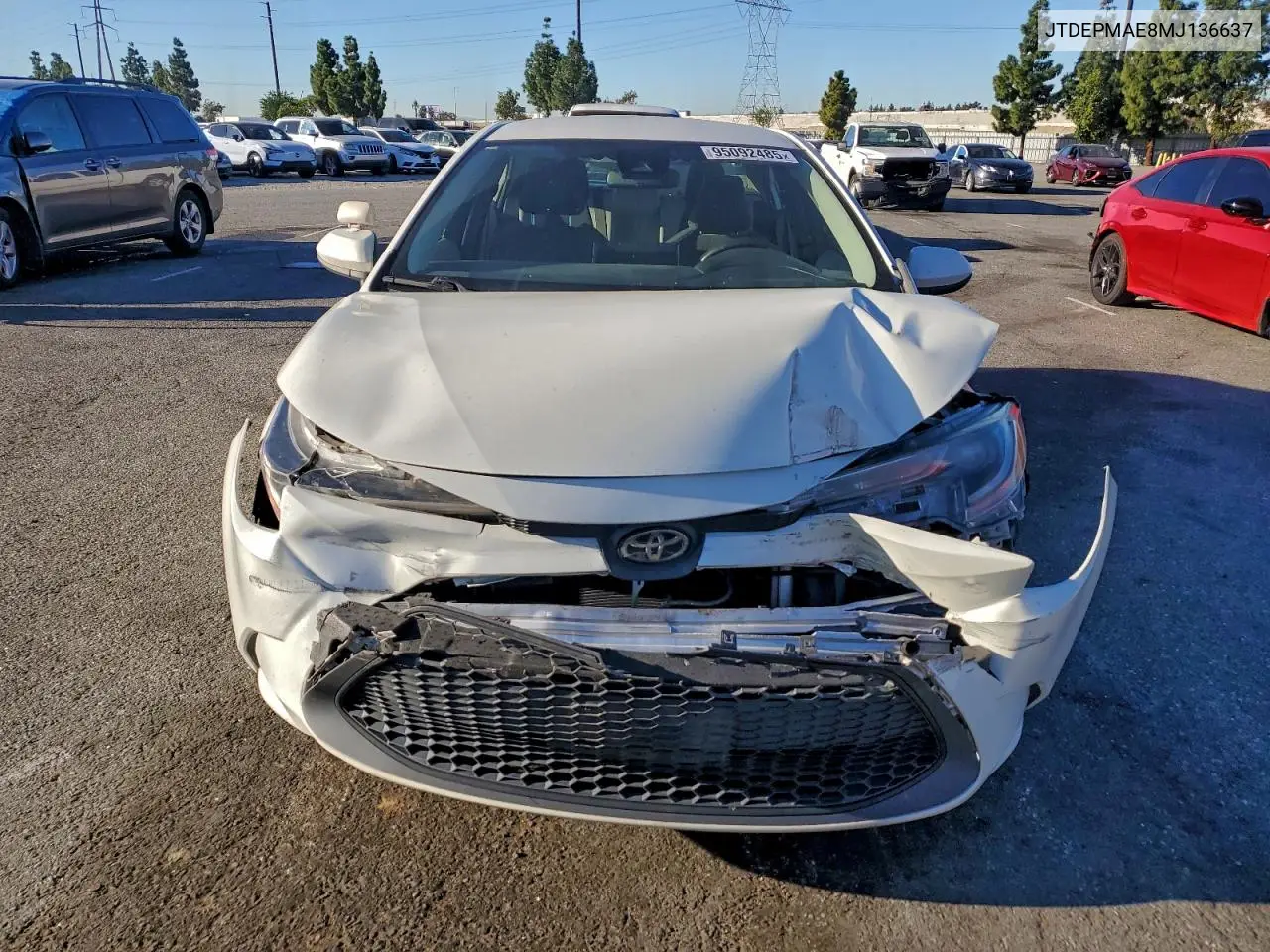JTDEPMAE8MJ136637 2021 Toyota Corolla Le