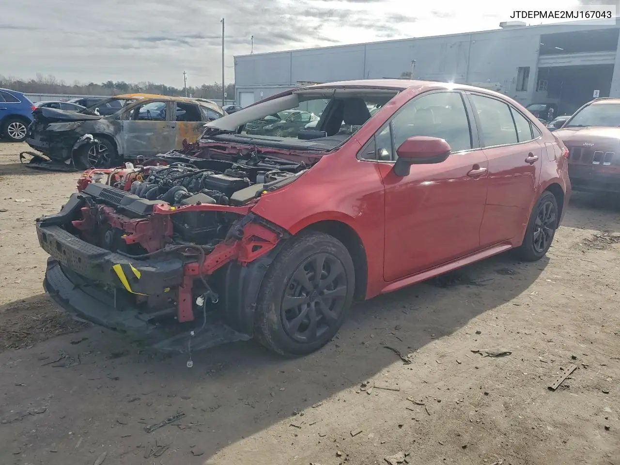 JTDEPMAE2MJ167043 2021 Toyota Corolla Le