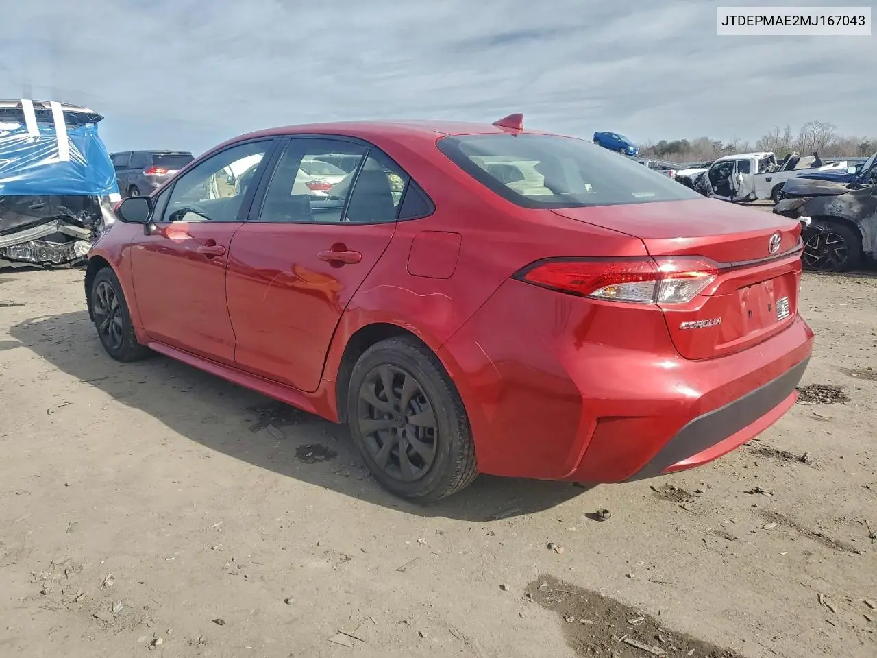 JTDEPMAE2MJ167043 2021 Toyota Corolla Le