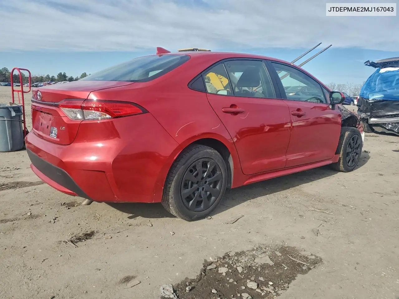 JTDEPMAE2MJ167043 2021 Toyota Corolla Le