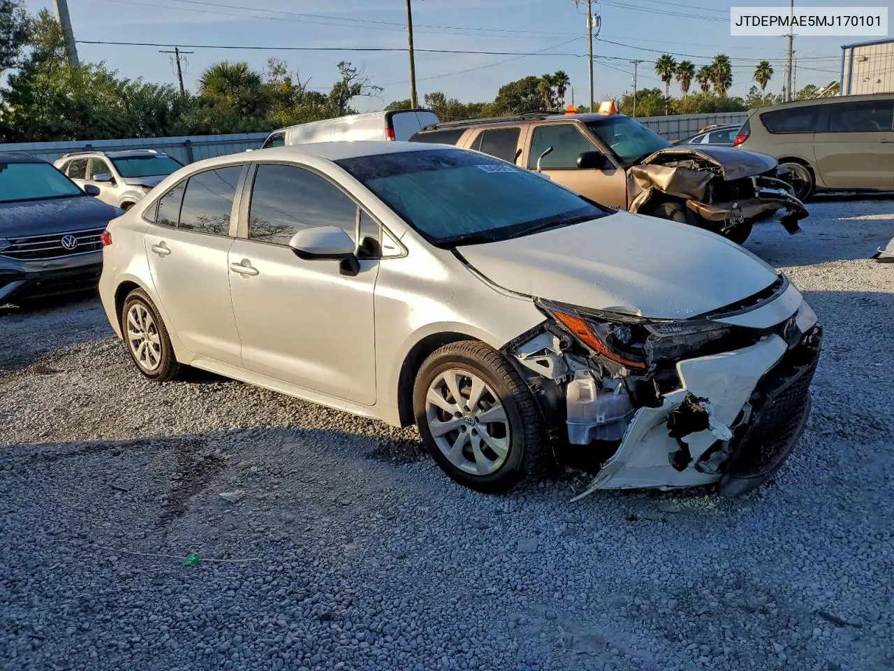 JTDEPMAE5MJ170101 2021 Toyota Corolla Le