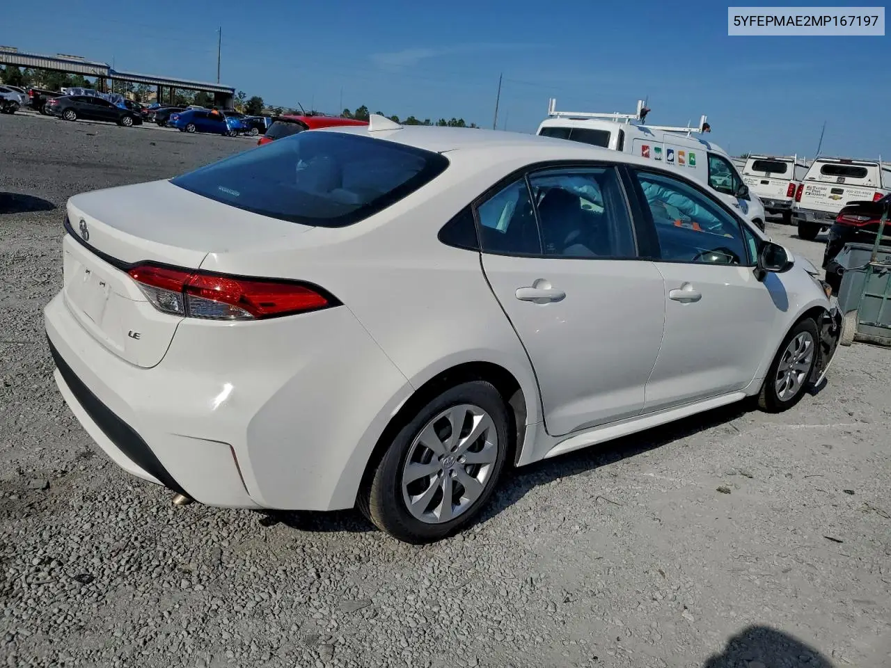 5YFEPMAE2MP167197 2021 Toyota Corolla Le