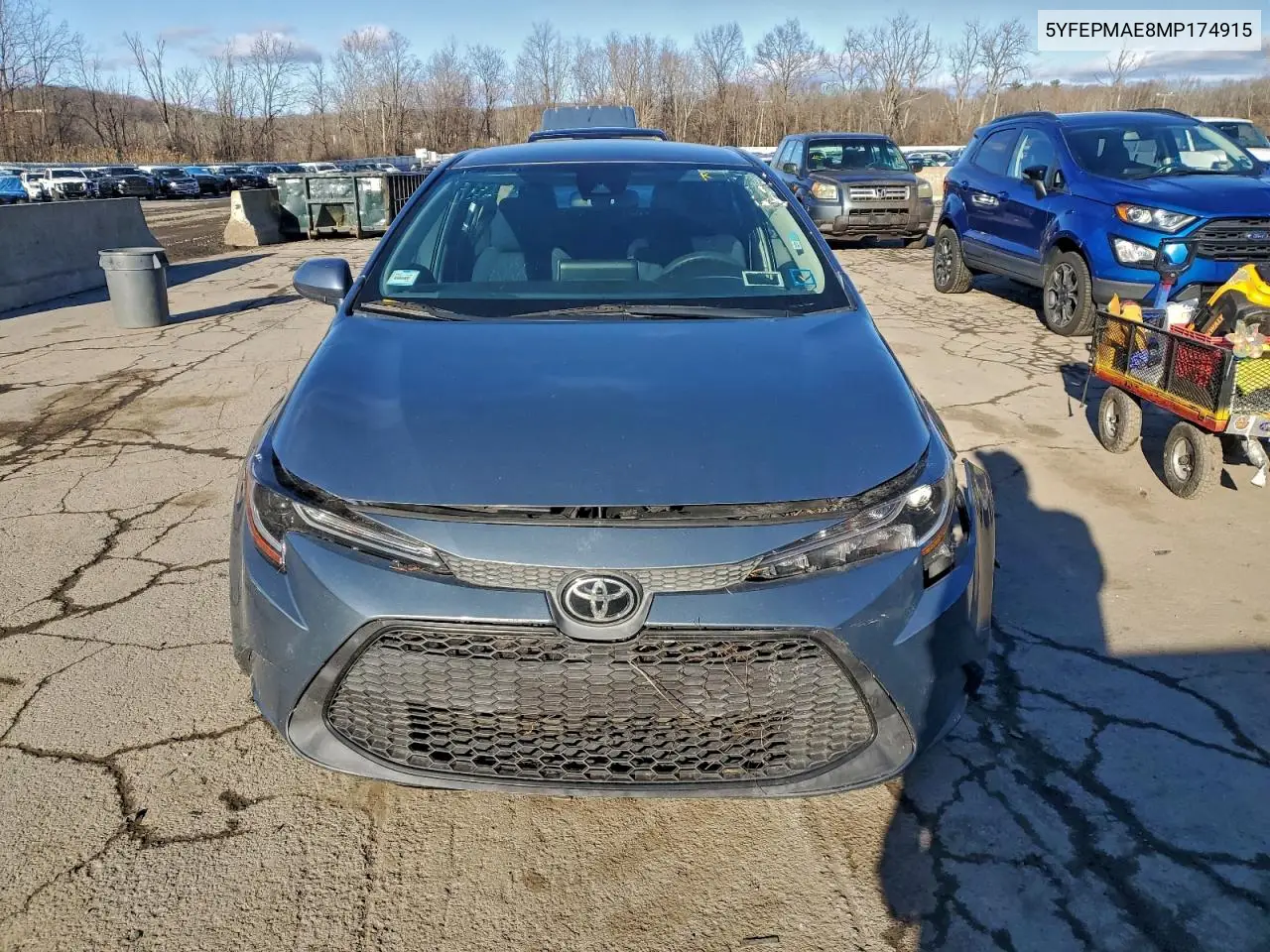5YFEPMAE8MP174915 2021 Toyota Corolla Le