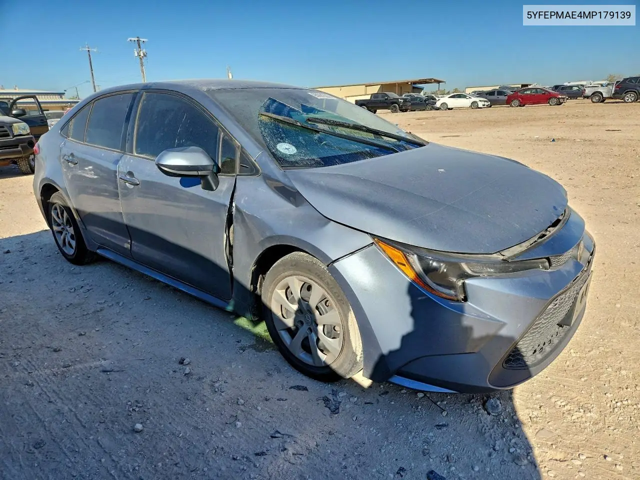5YFEPMAE4MP179139 2021 Toyota Corolla Le