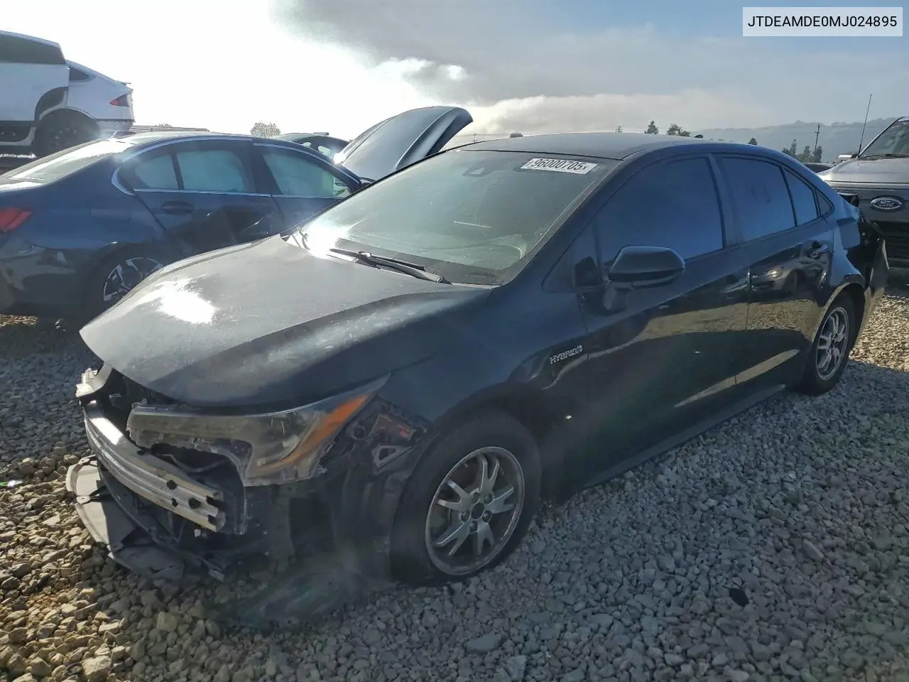 JTDEAMDE0MJ024895 2021 Toyota Corolla Le