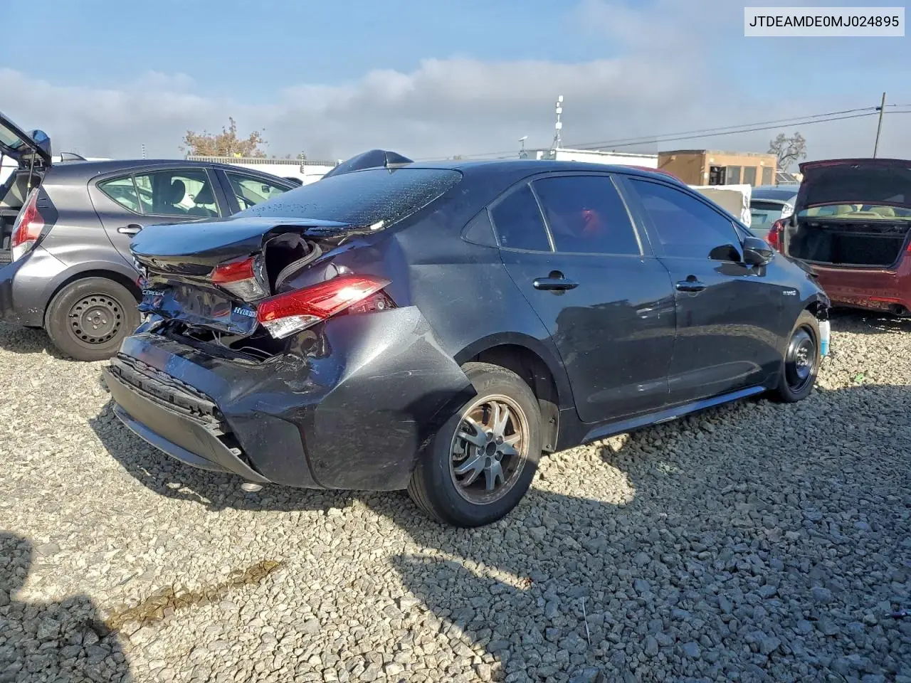 JTDEAMDE0MJ024895 2021 Toyota Corolla Le