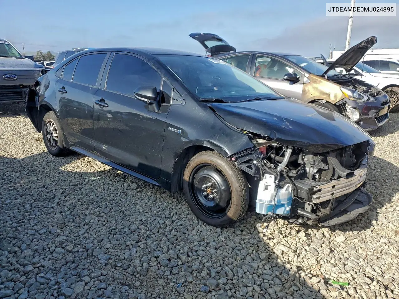 JTDEAMDE0MJ024895 2021 Toyota Corolla Le