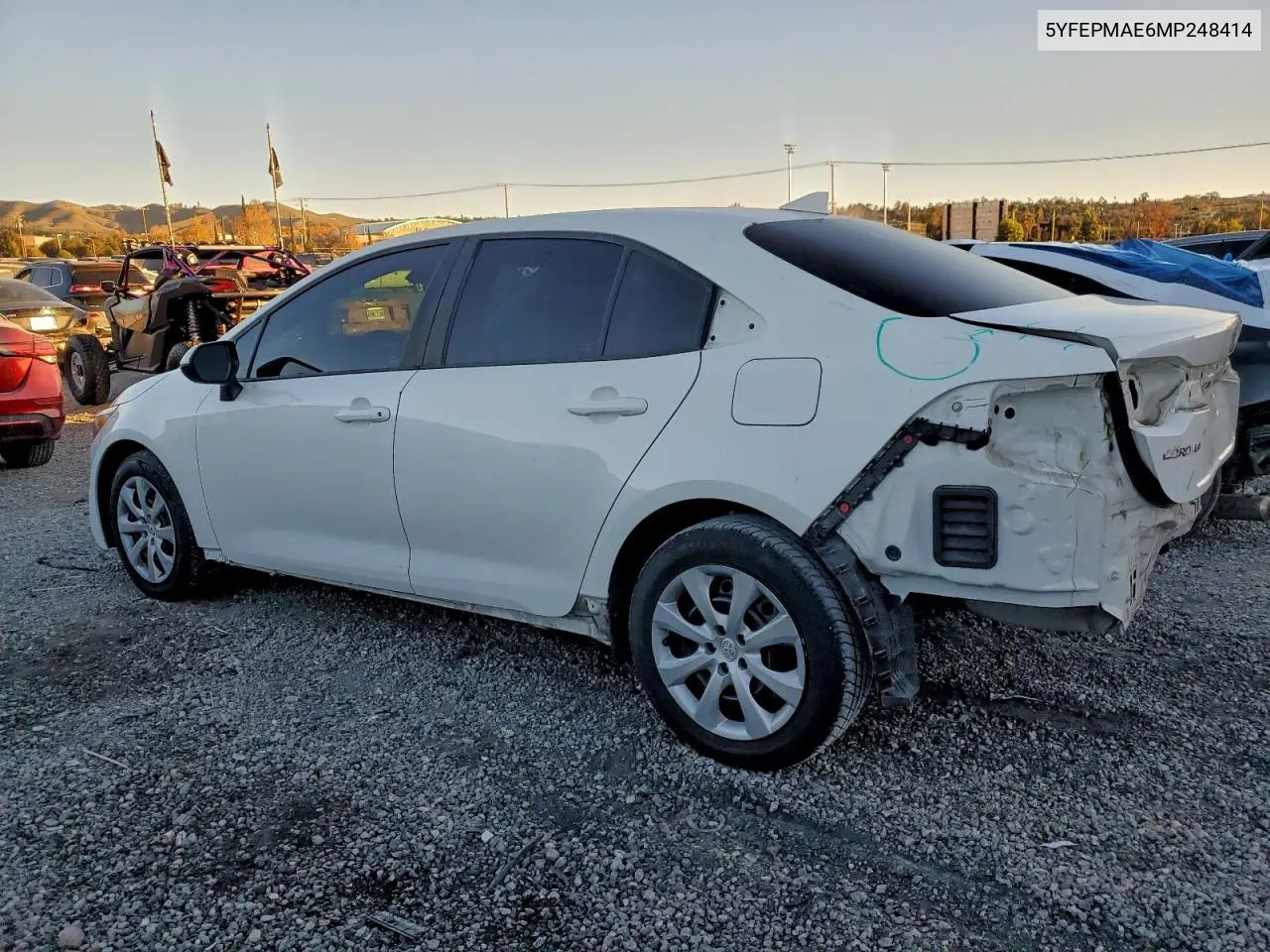 5YFEPMAE6MP248414 2021 Toyota Corolla Le