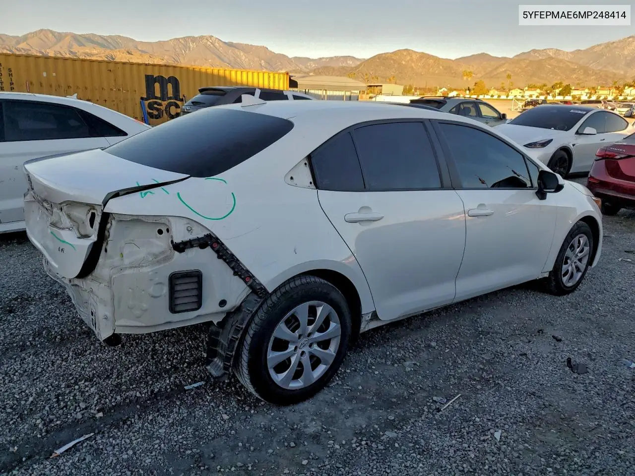 5YFEPMAE6MP248414 2021 Toyota Corolla Le