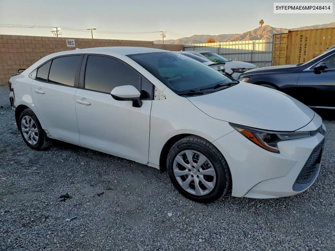 5YFEPMAE6MP248414 2021 Toyota Corolla Le