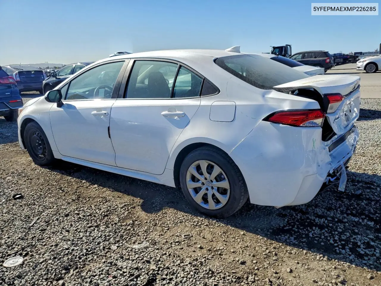 5YFEPMAEXMP226285 2021 Toyota Corolla Le