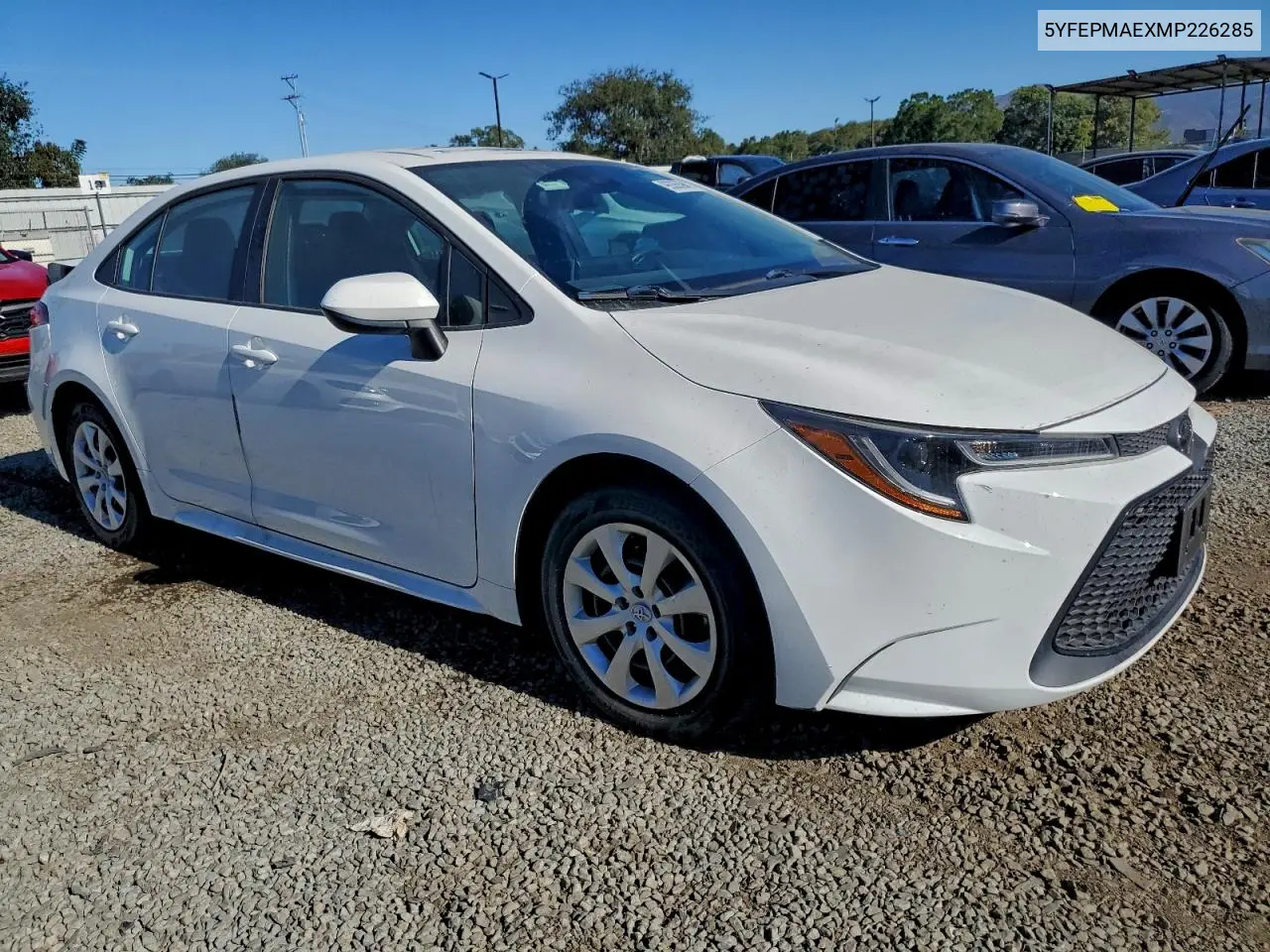 5YFEPMAEXMP226285 2021 Toyota Corolla Le