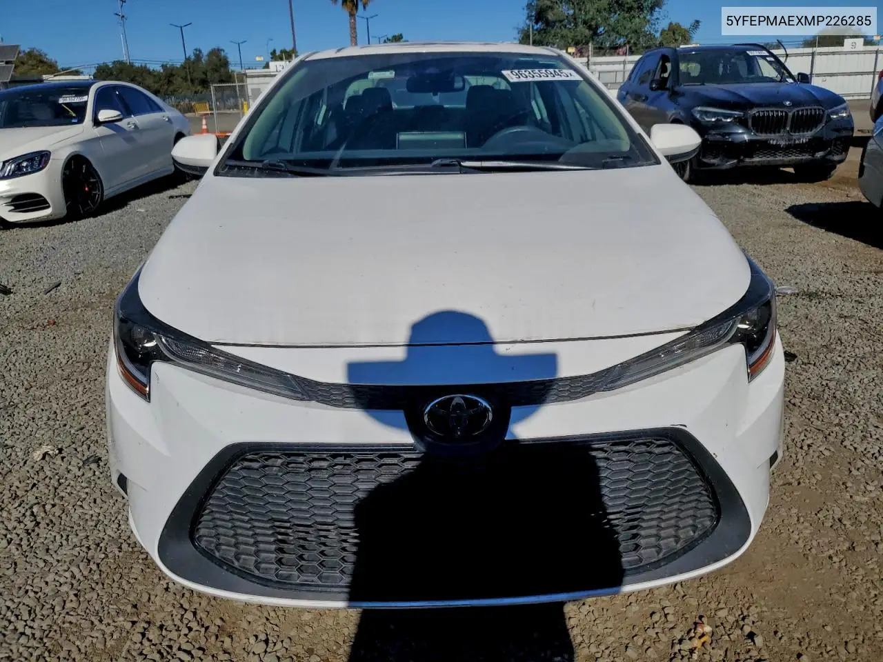 5YFEPMAEXMP226285 2021 Toyota Corolla Le