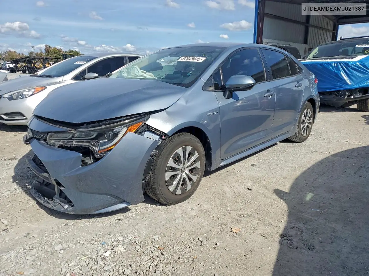 JTDEAMDEXMJ021387 2021 Toyota Corolla Le