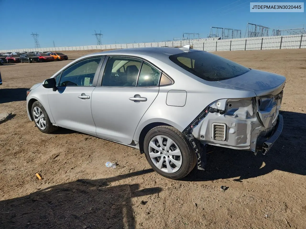 JTDEPMAE3N3020445 2022 Toyota Corolla Le